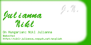 julianna nikl business card